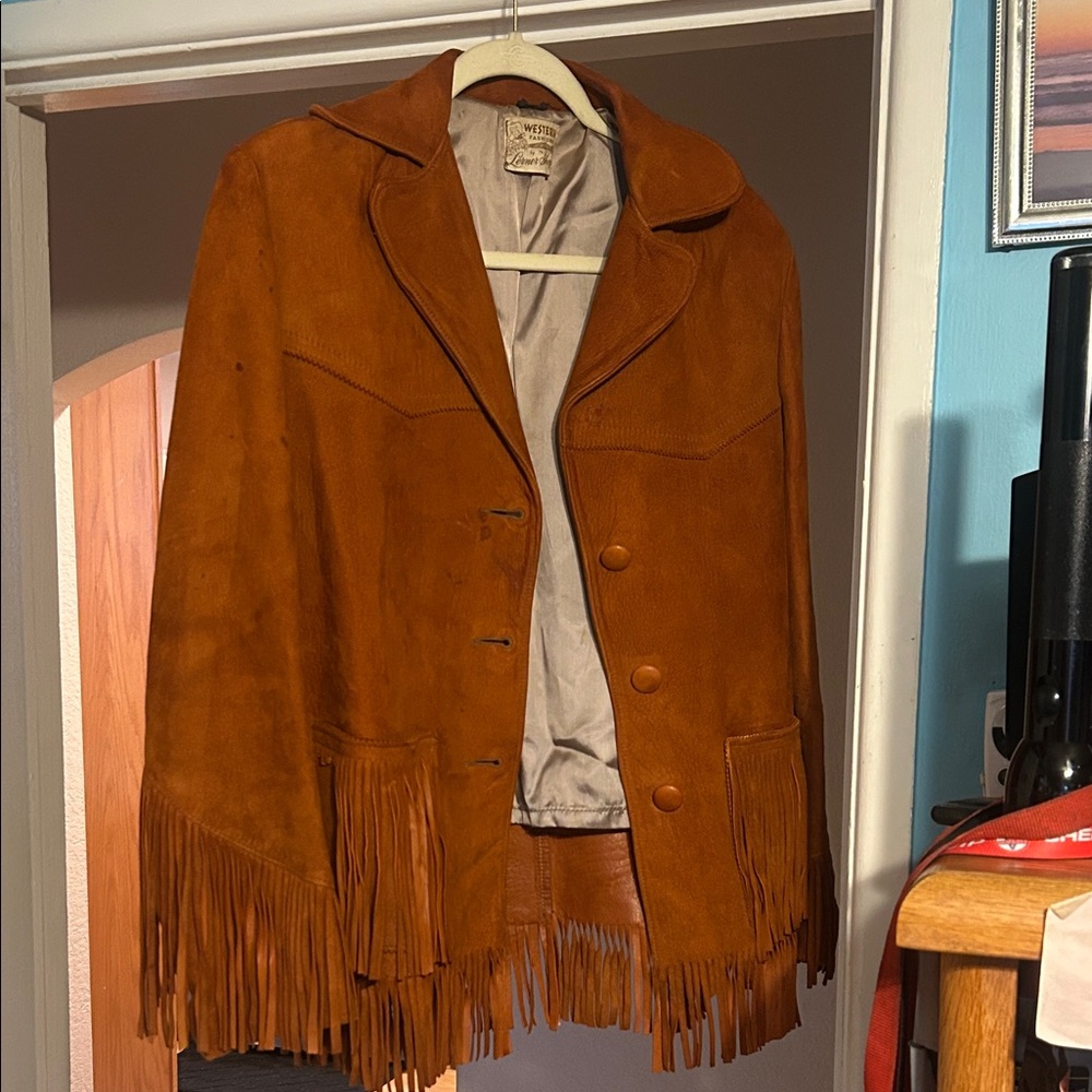 Women's faux Suede Fringe Jacket
